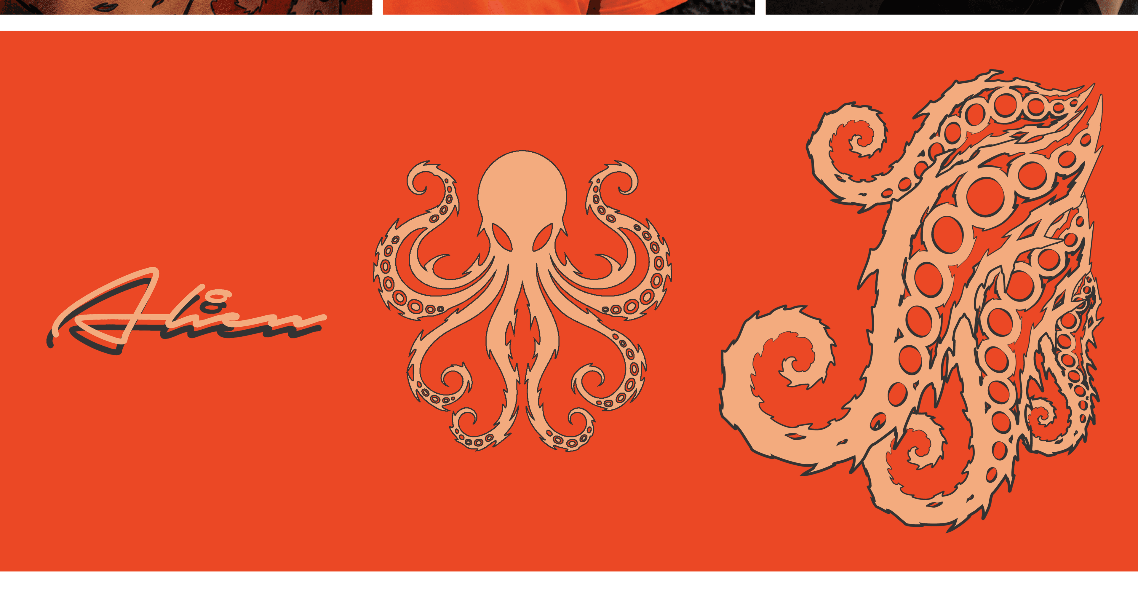 Depth 1.3 Octopus graphic vector artwork plate