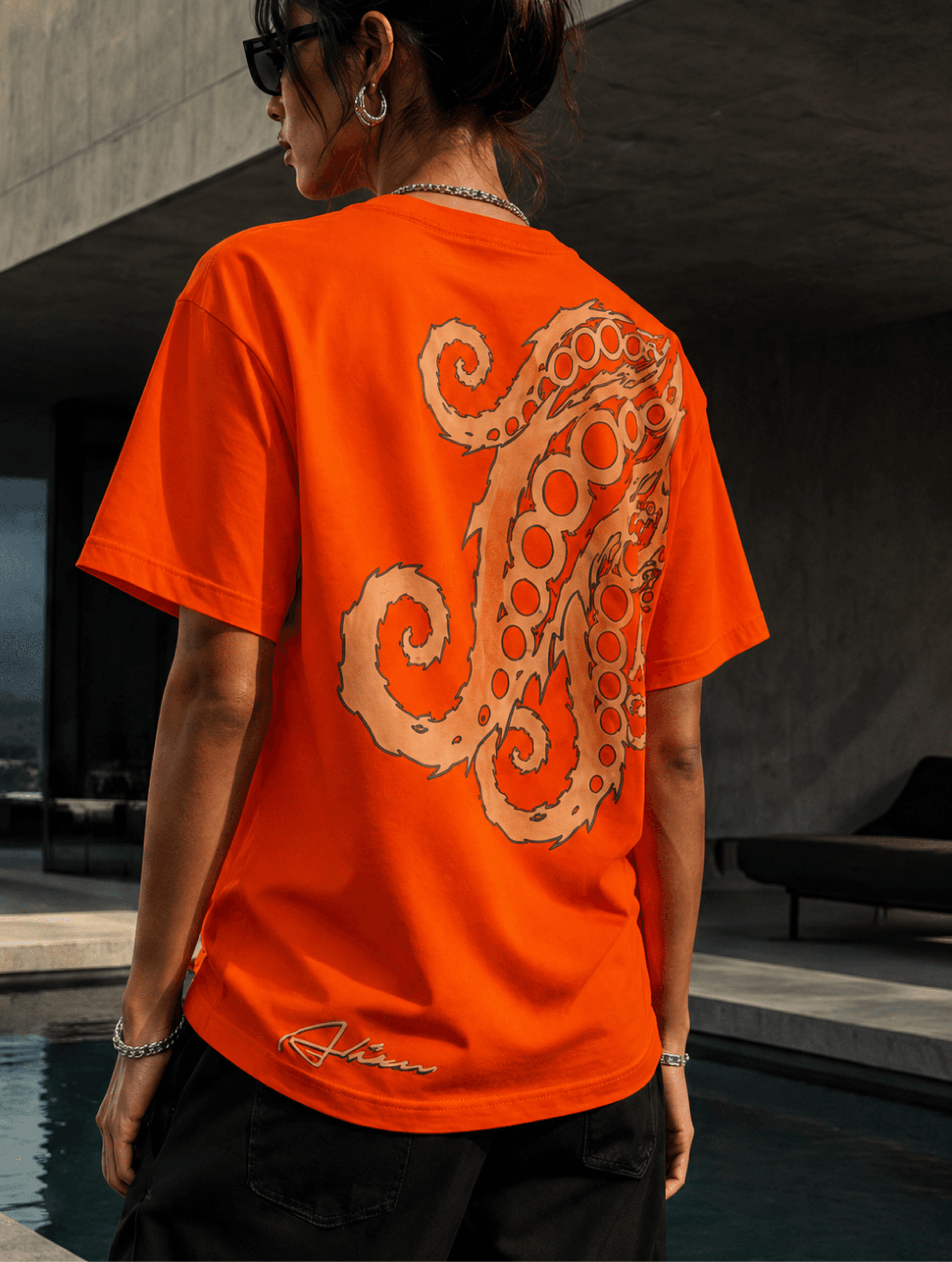 Depth 1.3 Octopus in Safety Orange