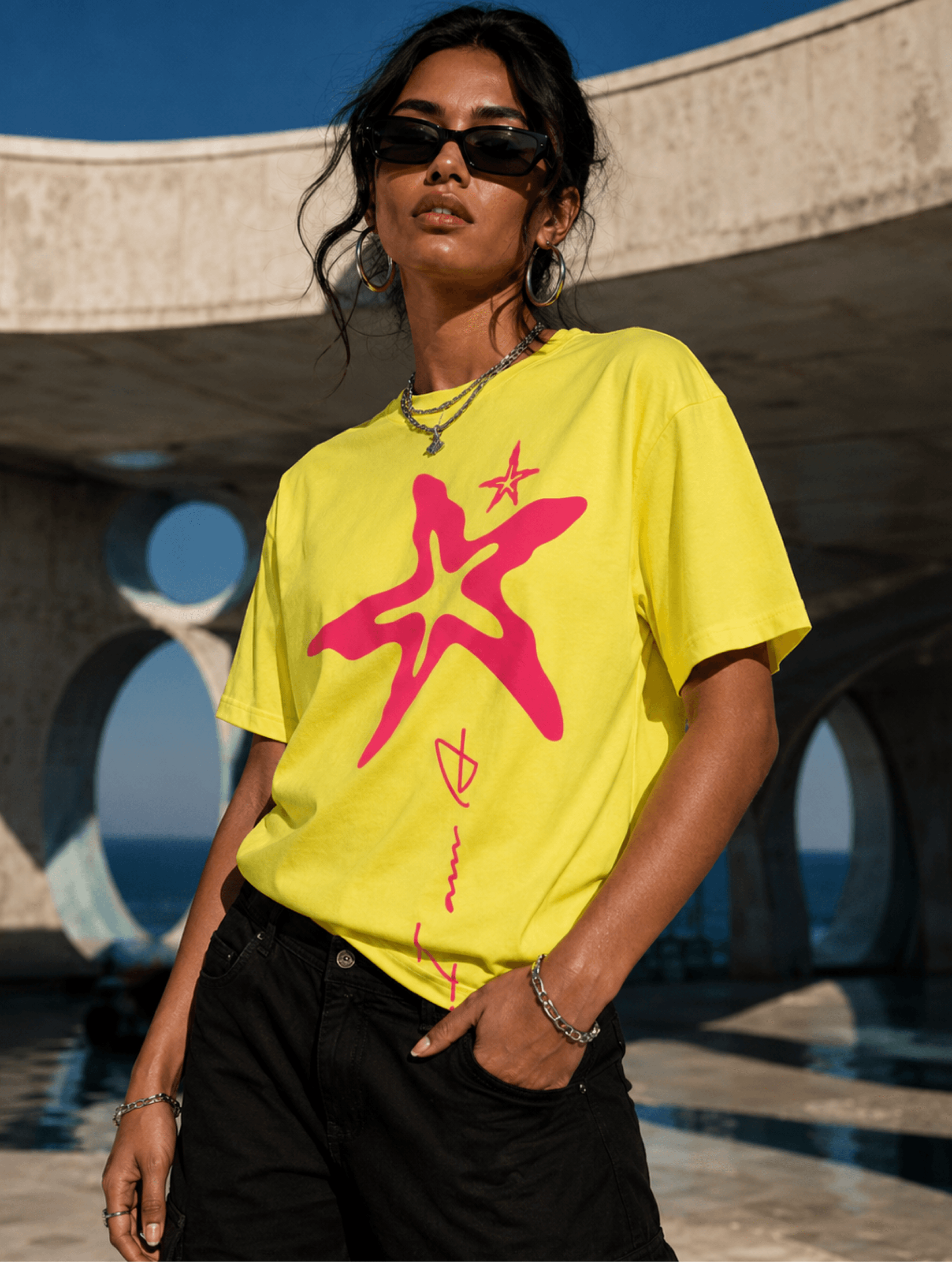 FISH Depth 1.1 Starfish editorial poolside model